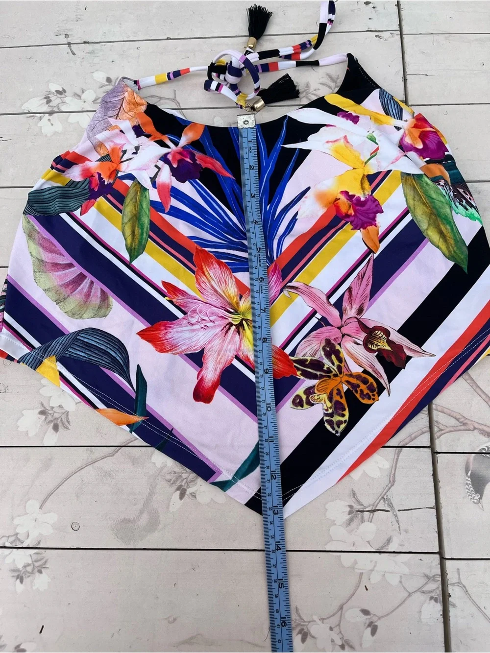 Trina Turk Pink Floral Multicolor Swim Top